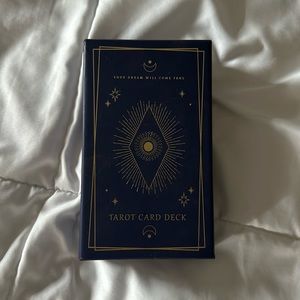 Navy and gold Tarot card deck